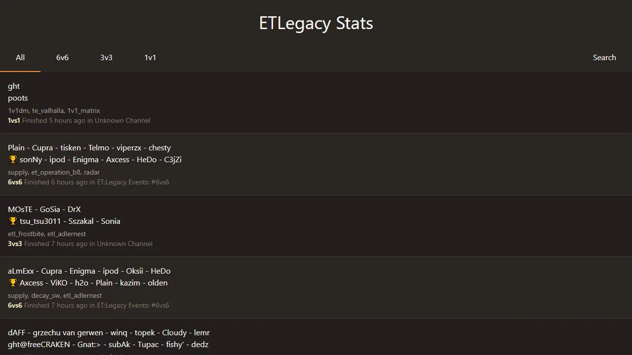 stats.etl.lol - Game Stats Tracker Bot and More screenshot