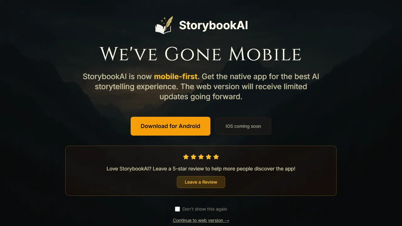 storibook.ai - AI-Powered Character Story Generation Platform Online screenshot