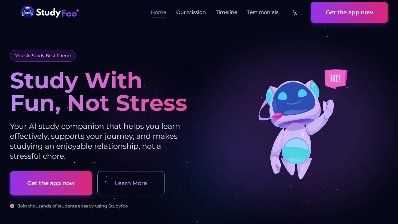 studyfoo.com - AI Homework Help - Teaching Artificial Intelligence screenshot