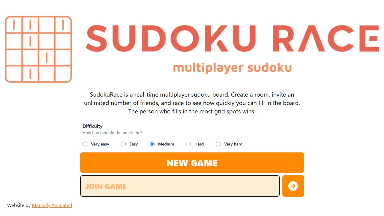 sudokurace.io - Play Sudoku Online - Free Sudoku Puzzles screenshot