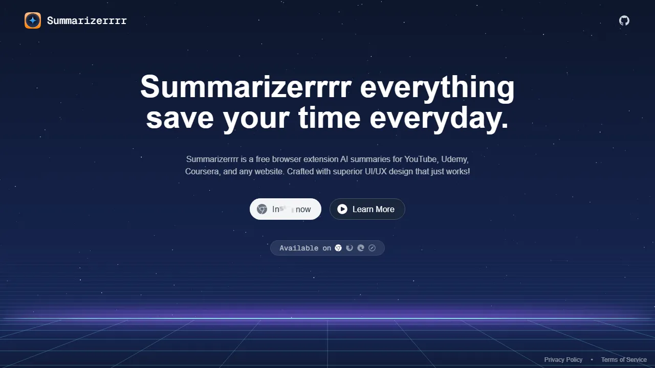 summarizerrrr.com - Free AI Summarizer Chrome Extensions screenshot
