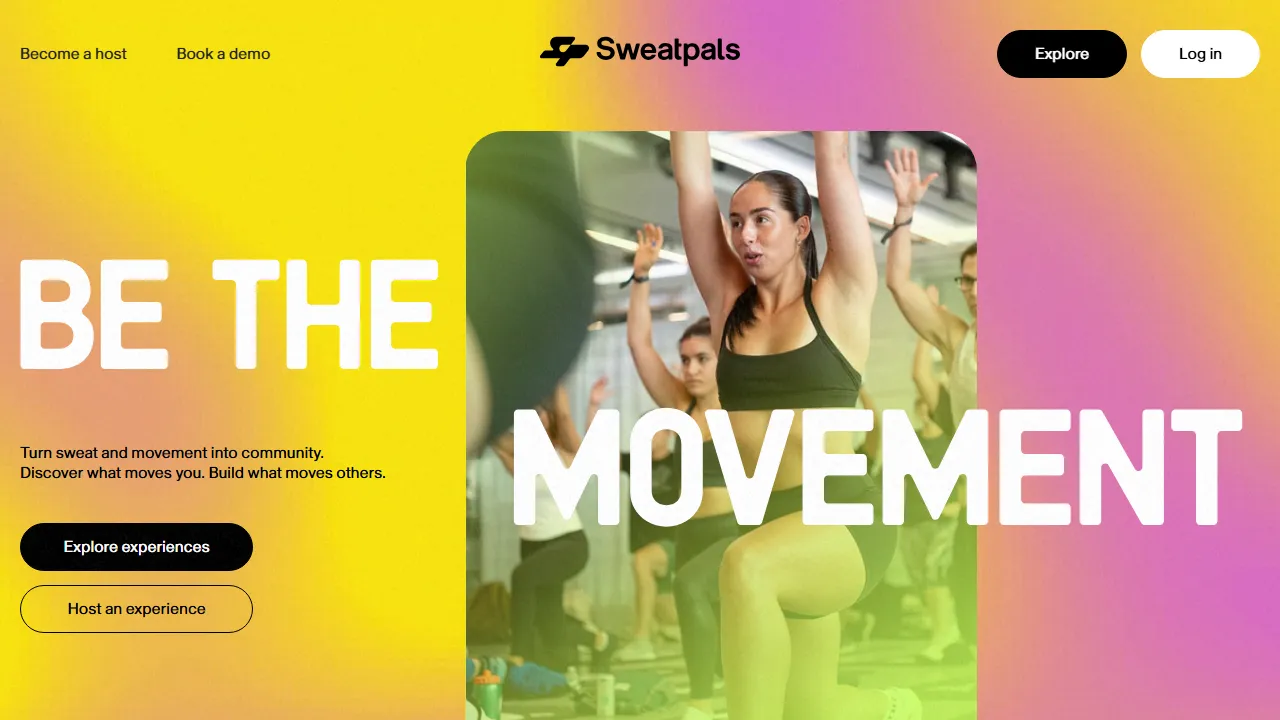 sweatpals.com - Find Local Fitness Experiences and Businesses screenshot