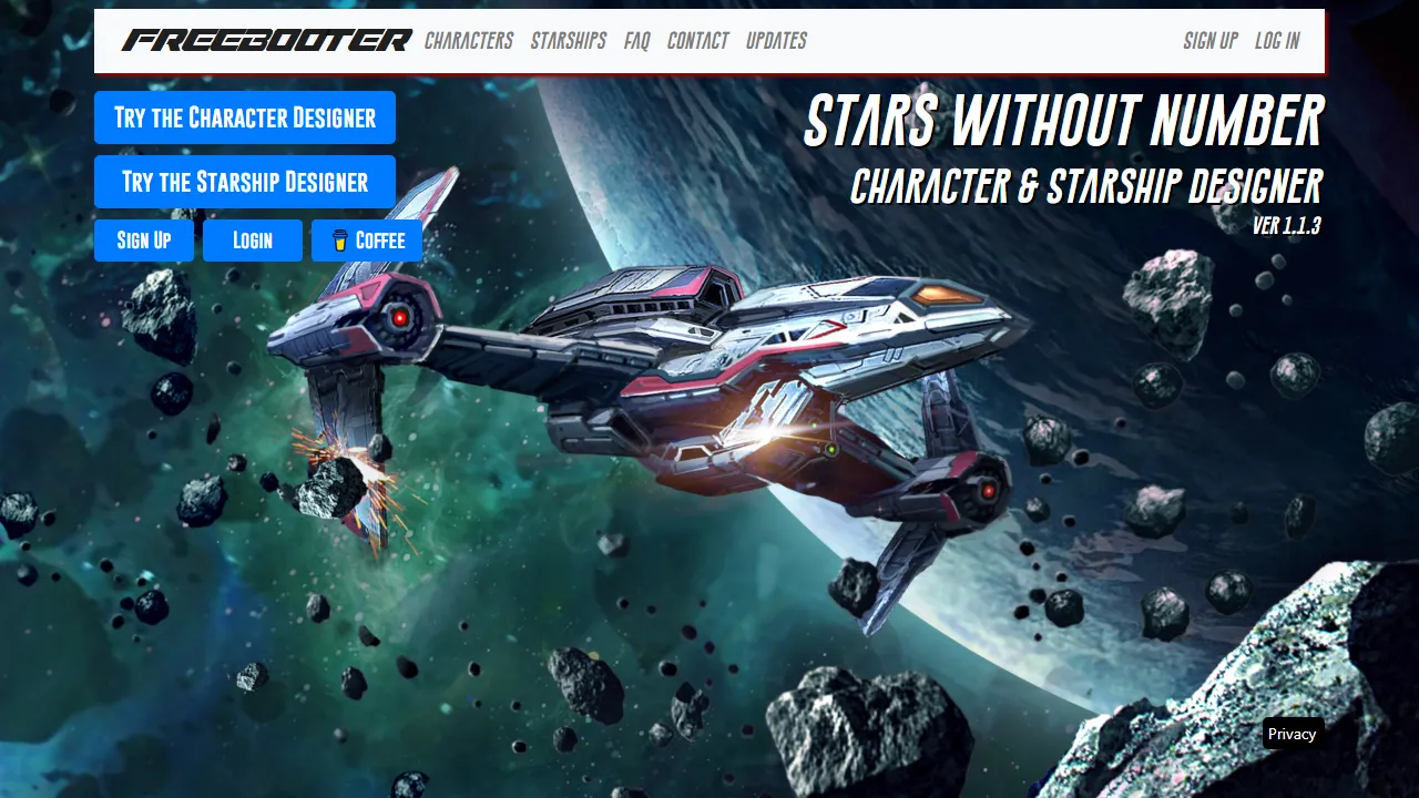 swnfreebooter.net - Free Online Character Design Tool screenshot