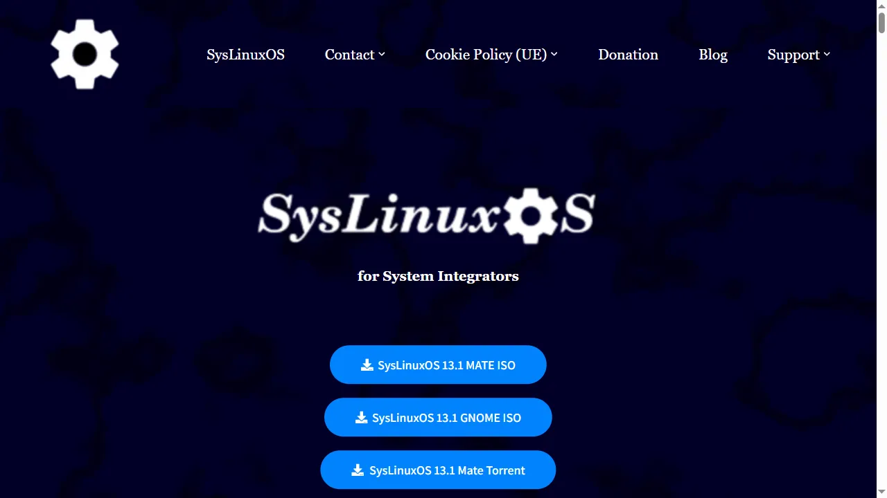 syslinuxos.com - Debian Linux OS for System Integrators screenshot