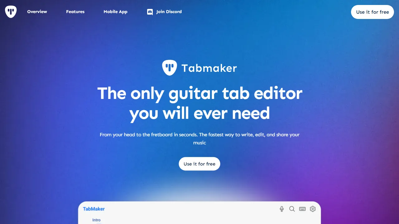 tab-maker.com - Guitar Tablature Editor for Musicians screenshot