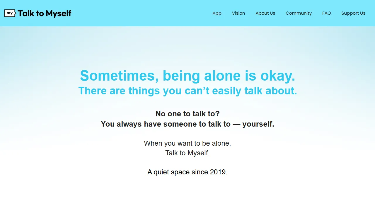 talktomyself.com - Private Writing Space For Everyone screenshot