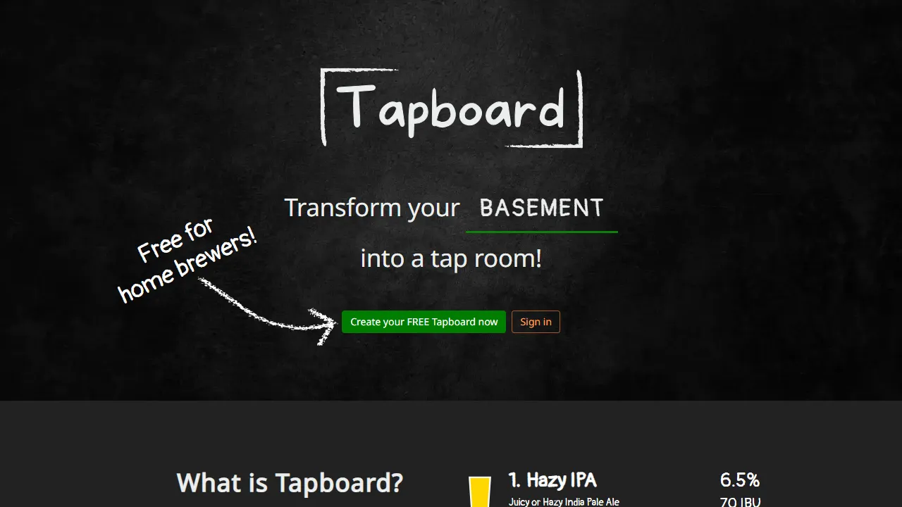 tapboard.beer - Home Brewing Tools for Beer Brewing screenshot