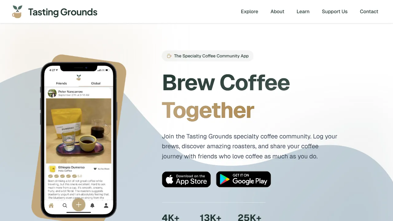 tastinggrounds.com - Rate and Review Top Ranked Coffee Roasters screenshot