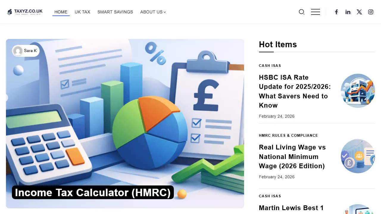 taxyz.co.uk - UK Tax Guides, ISAs, Loans & Insurance screenshot