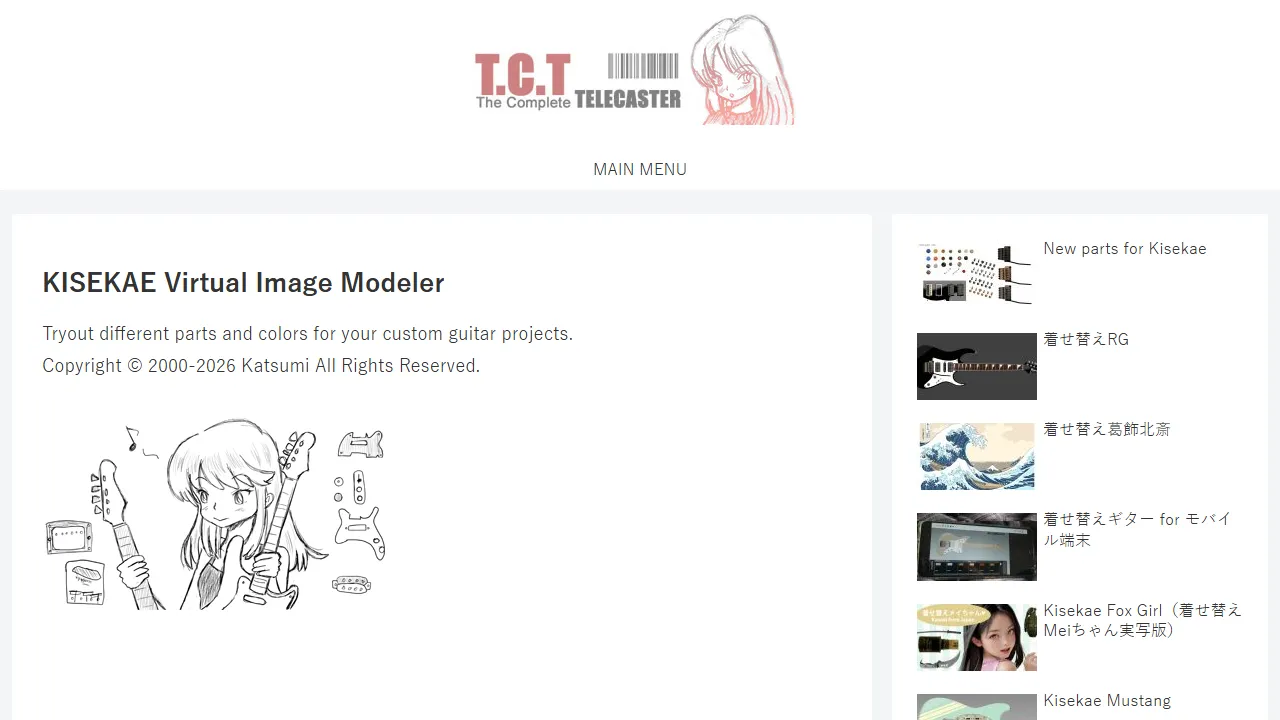 tctwp.com - Online Guitar Builder Virtual Customization Tool screenshot