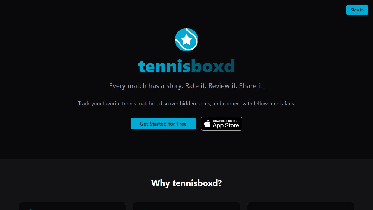 tennisboxd.com - Fan App for Tennis Enthusiasts screenshot