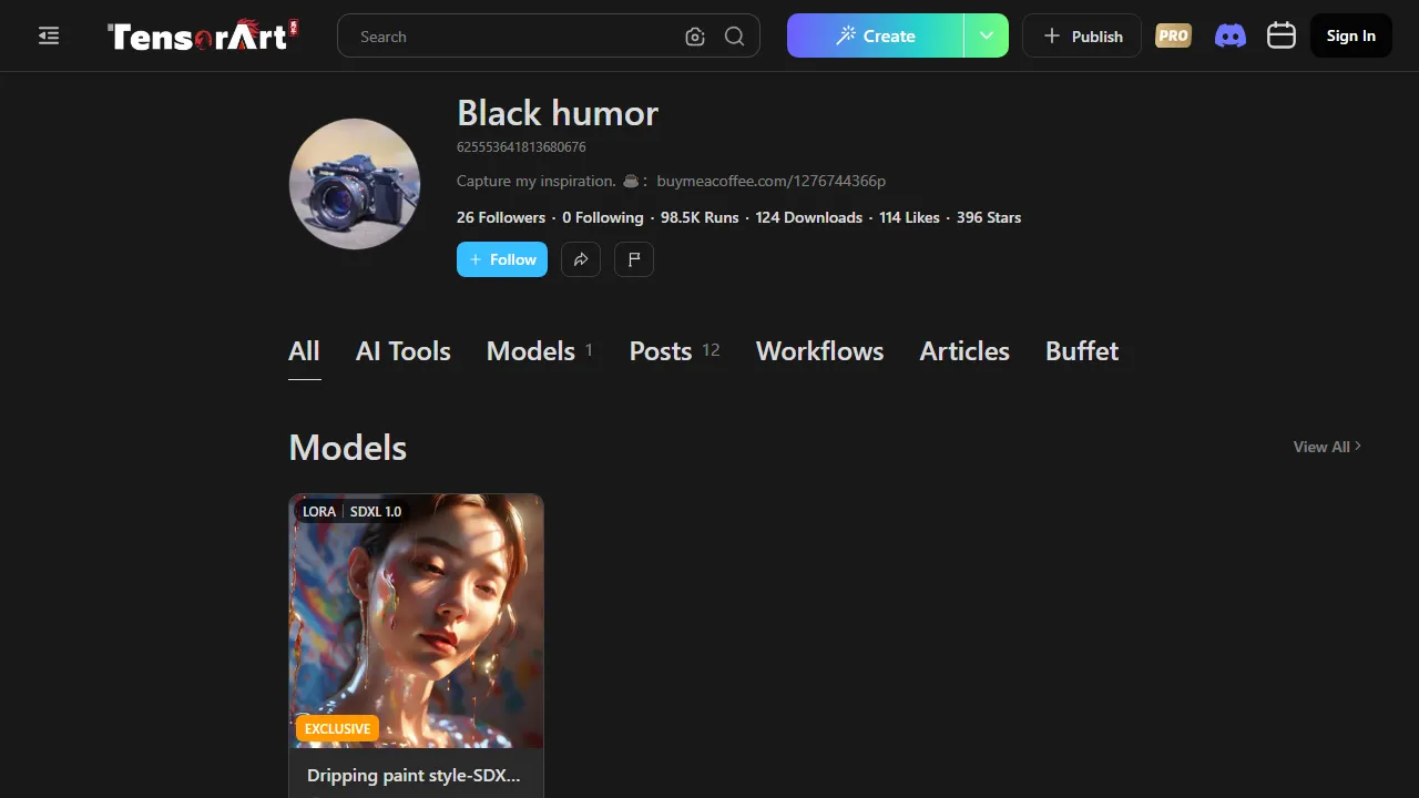 tensor.art - AI Image Generator Online Tool screenshot