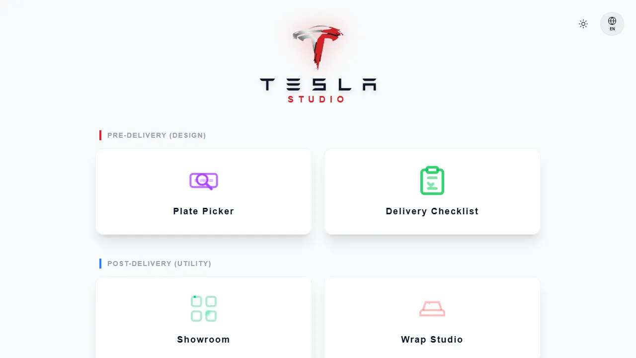 teslastudio.netlify.app - Car Customizer for Tesla Owners screenshot