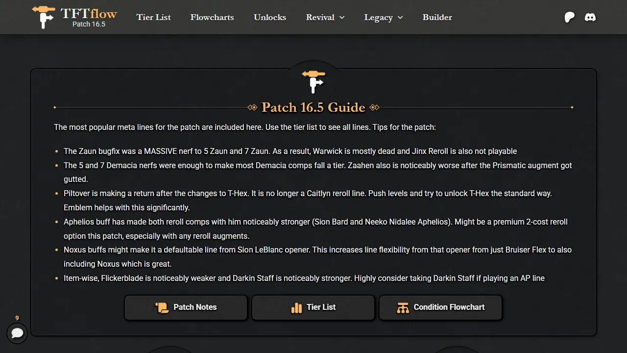 tftflow.com - TFT Strategy Tool for Teamfight Tactics screenshot
