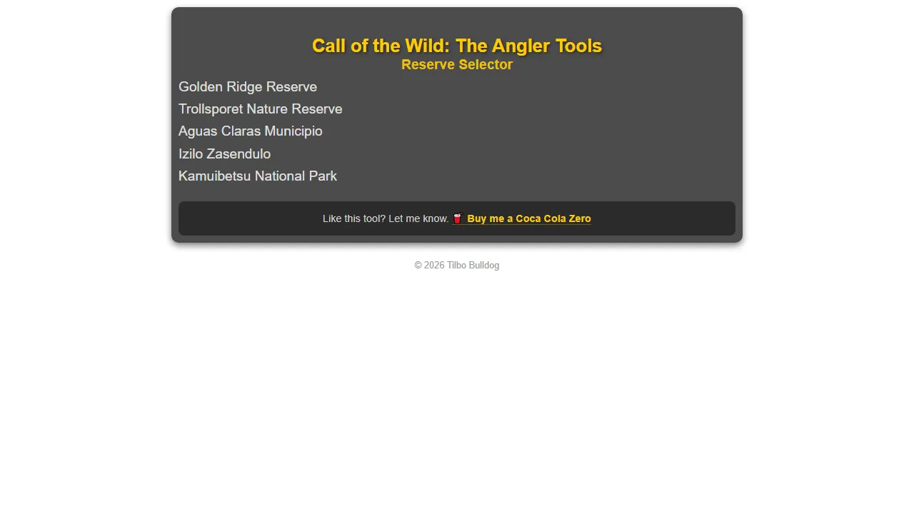 theanglertools.edgeone.app - Game Save Editor for Call of the Wild screenshot