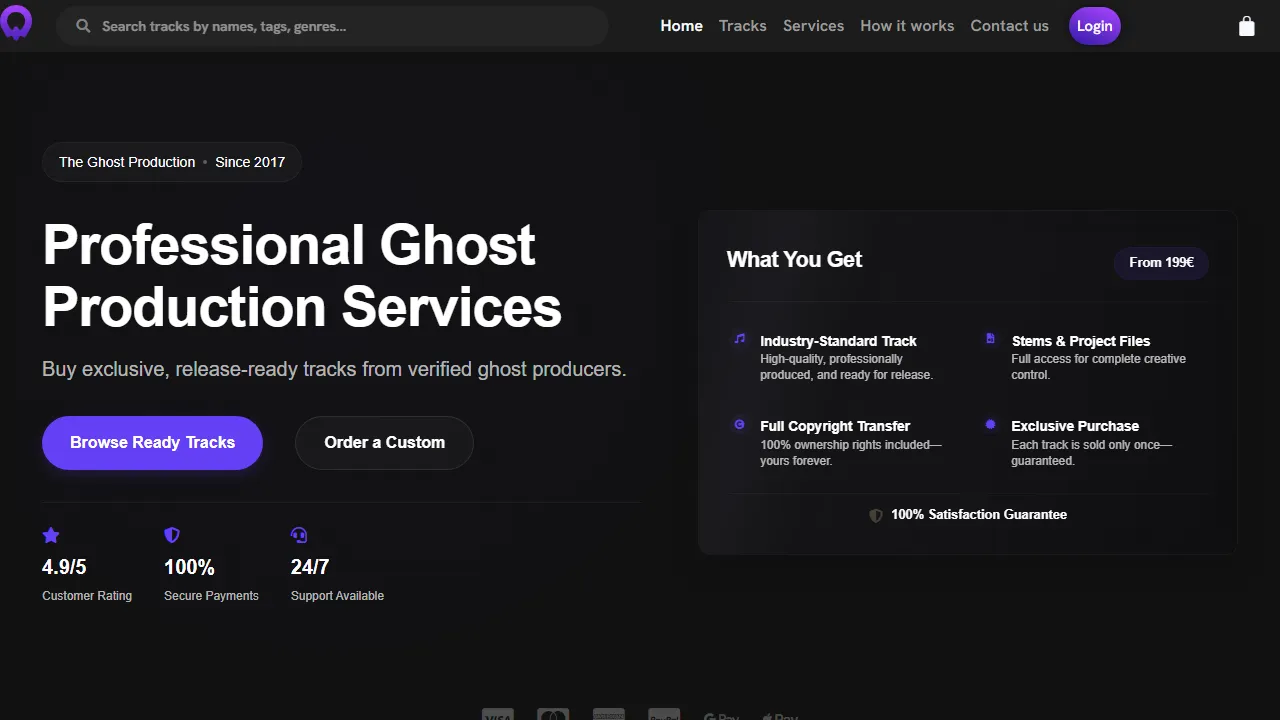 theghostproduction.com - Music Production Marketplace For screenshot