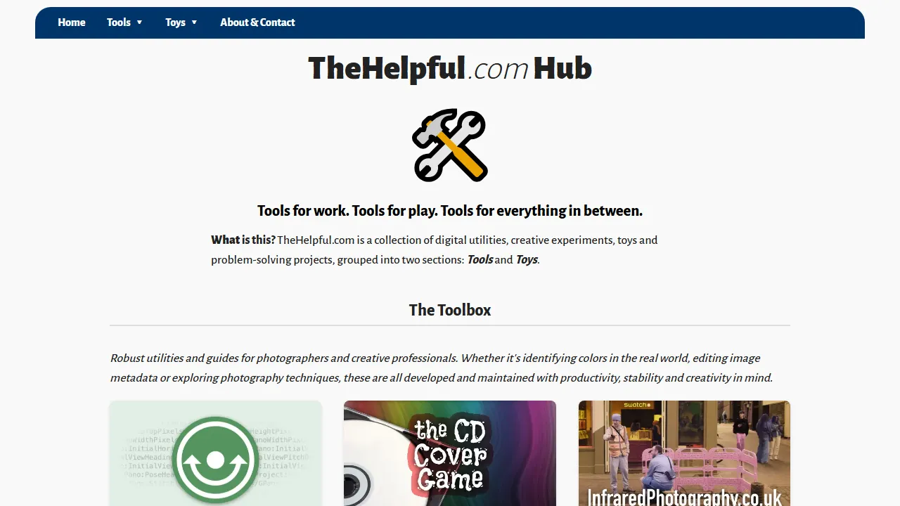 thehelpful.com - Free Helper Tools and Resources screenshot