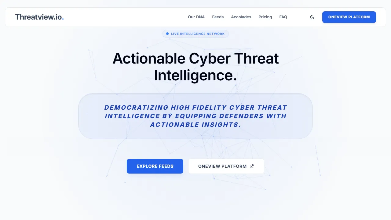 threatview.io - Free Cyber Threat Intelligence Tool and Blocklists screenshot