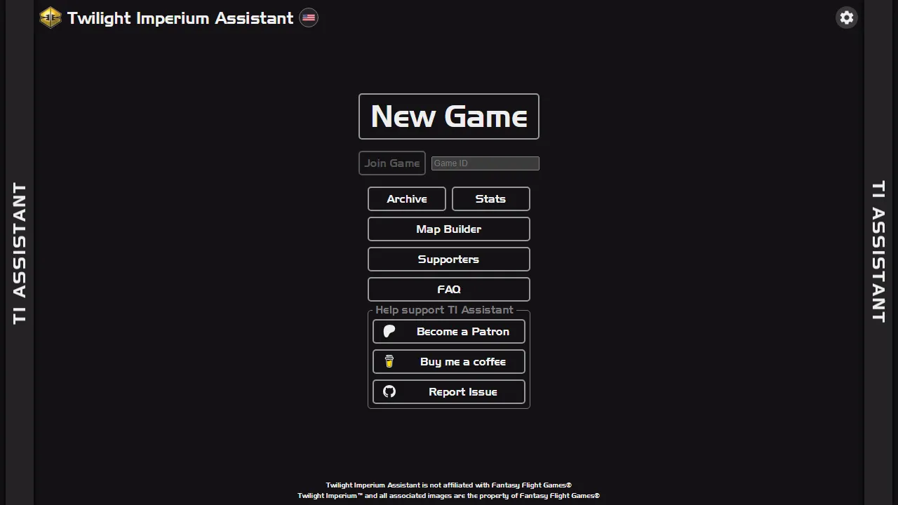 ti-assistant.com - Board Game Assistant and Tool screenshot
