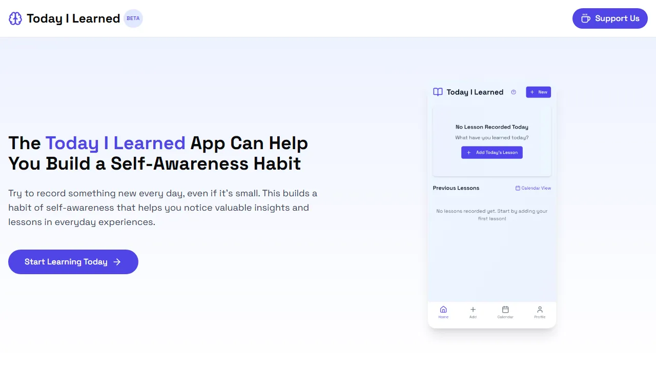 tilapp.vercel.app - Web App For Tracking Daily Learning screenshot