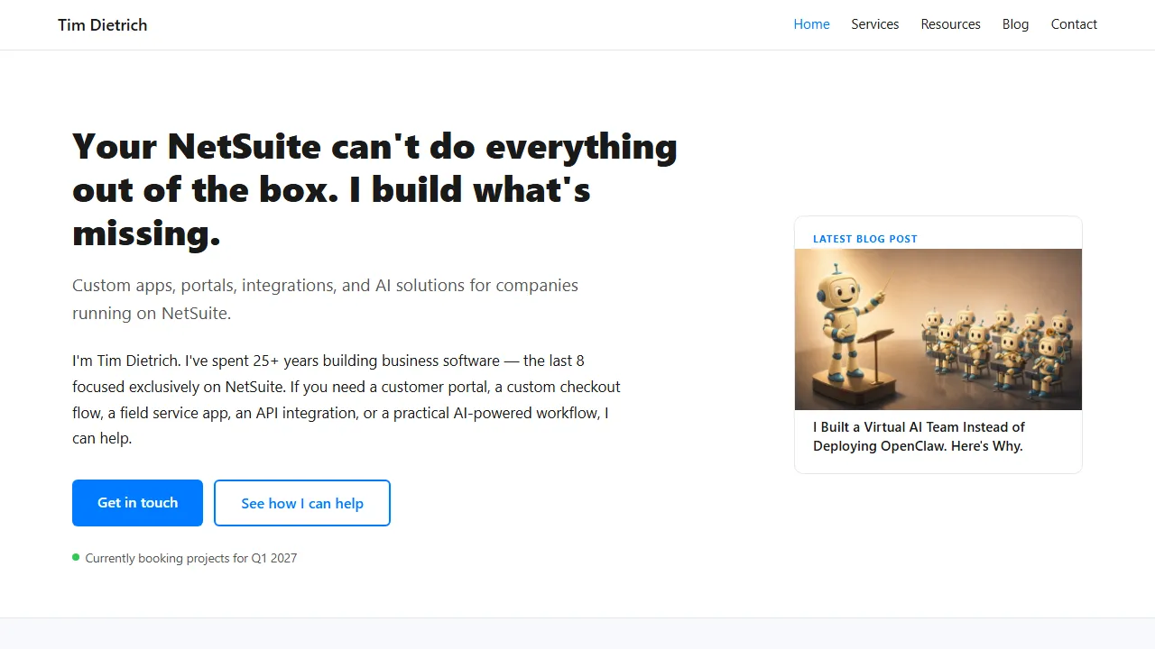 timdietrich.me - Free SQL Query Tool for NetSuite screenshot