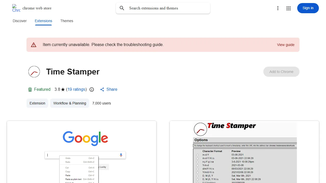 Time Stamper - Chrome Extension for Showing Appreciation screenshot