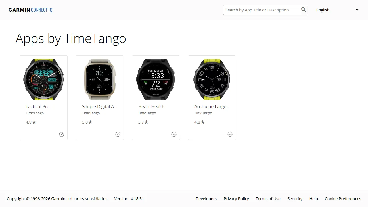 Time Tango - Custom Watch Face Designs for Garmin screenshot