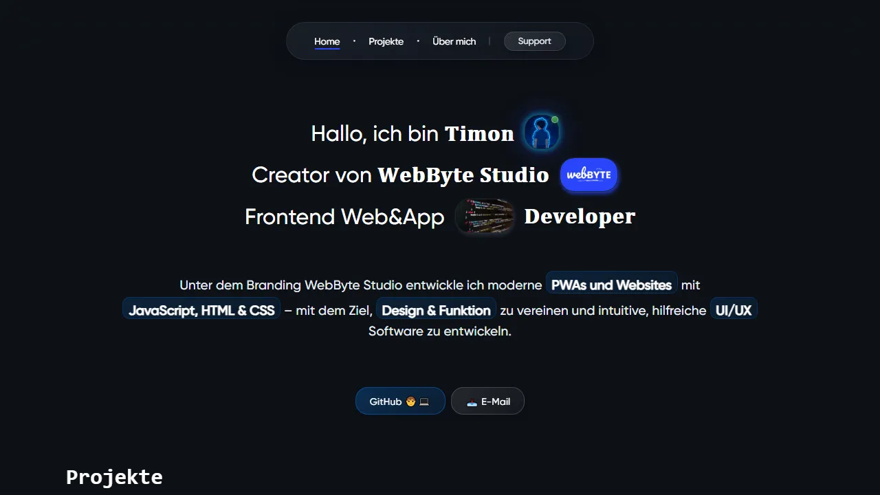 timonsh.dev - Web App Development Open Source Projects screenshot