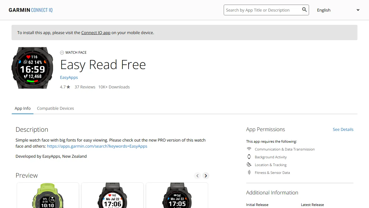 Toby (Garmin Watch Developer) - Garmin Watch Faces for Outdoor Enthusiasts screenshot