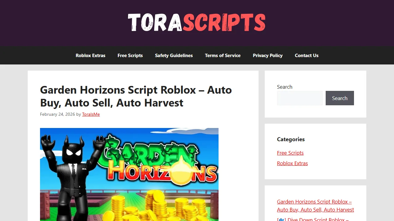 torascripts.org - Safe Roblox Script Repository and Community screenshot