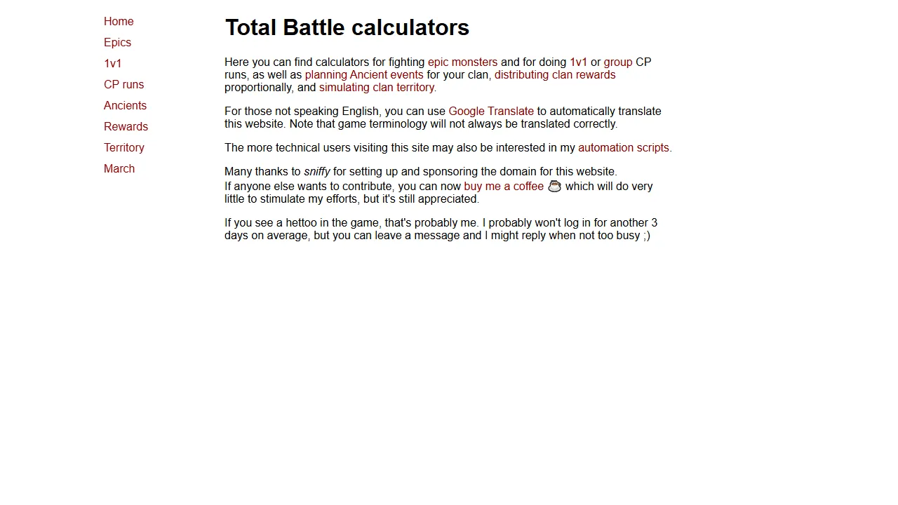 totalcalculator.org - Online Game Calculators for Total Battle screenshot