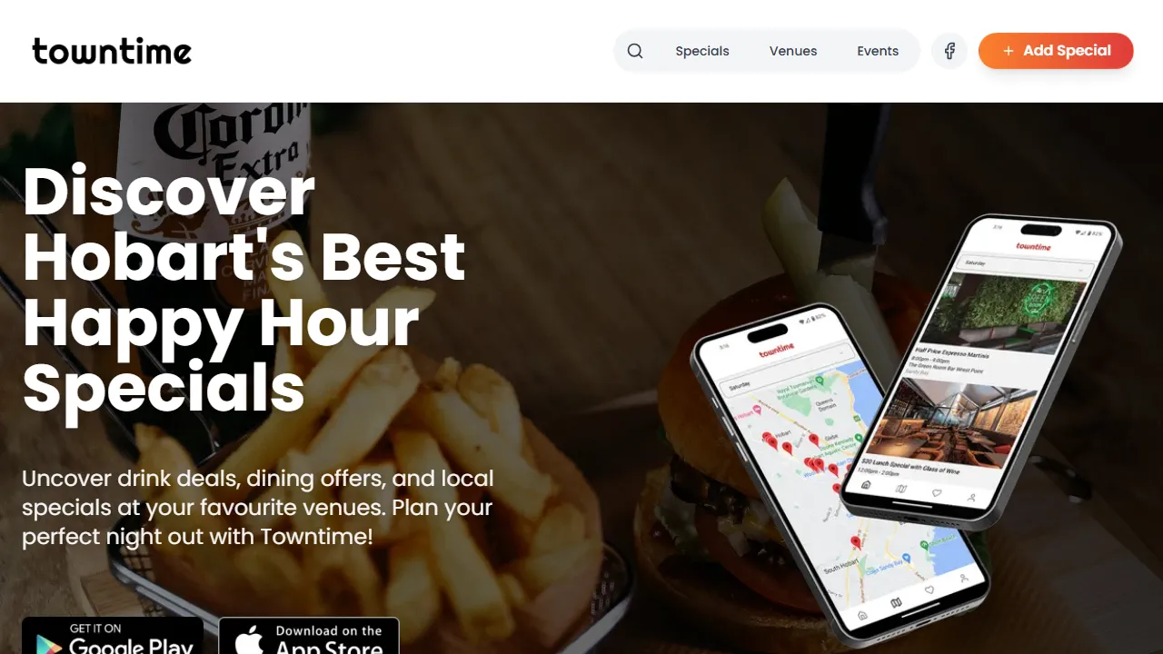 towntime.au - Support the Wedding Planner App Development screenshot