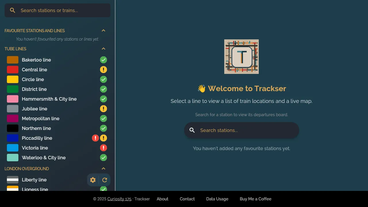 trackser.co.uk - Real Time Bus Tracker for London Transit screenshot
