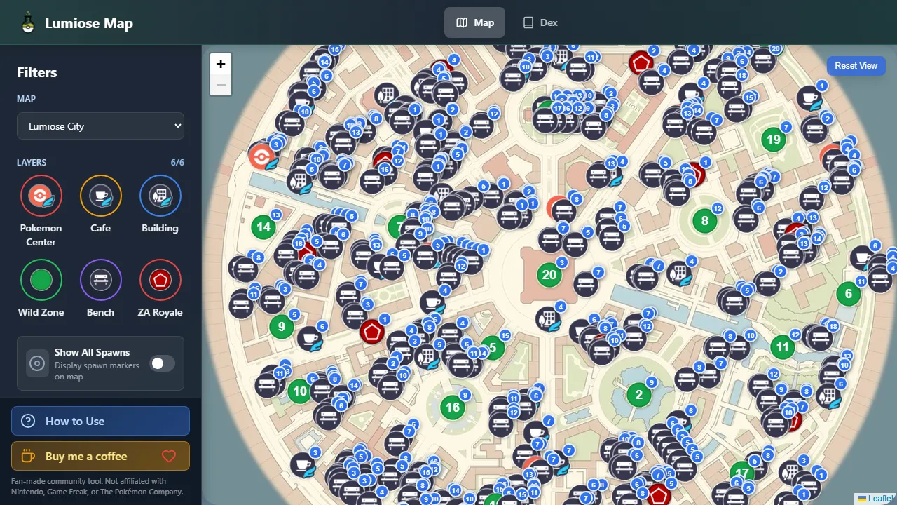 trainerlab.top - Pokemon GO Spawn Map with Shiny Dex screenshot