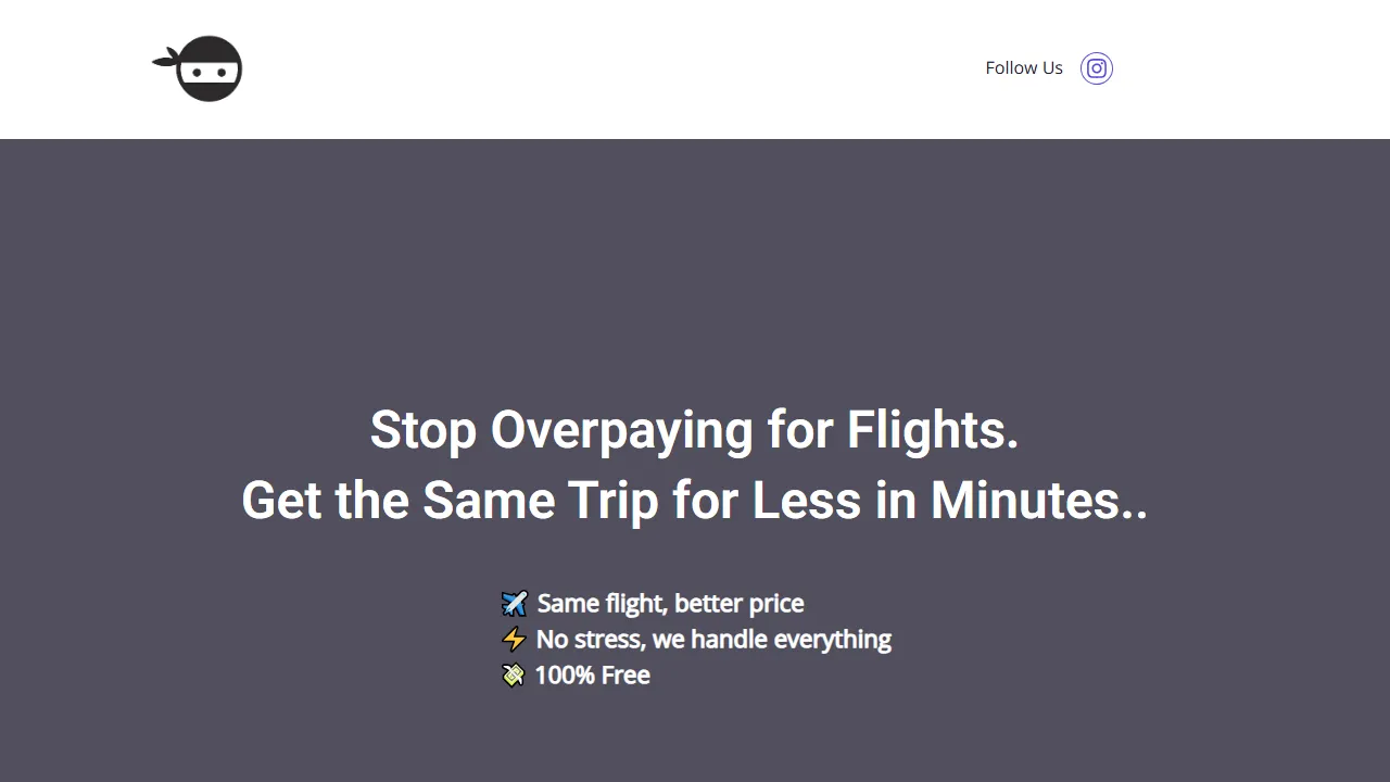 travelninjabot.com - Free Flight Deal Finder Service screenshot