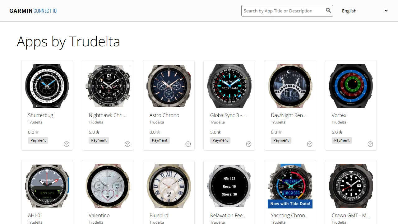 Trudelta - Garmin Watch Faces ECG Golf Apps screenshot