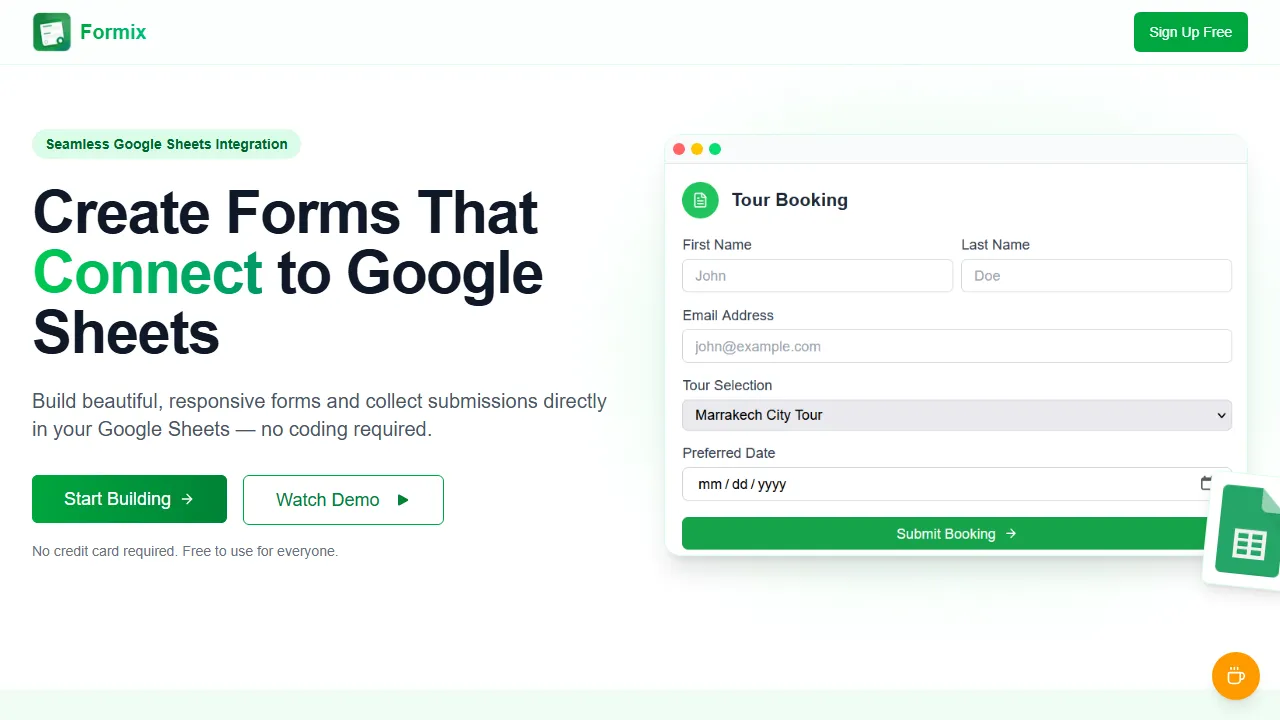 tryformix.vercel.app - Free Google Form Builder Integration screenshot