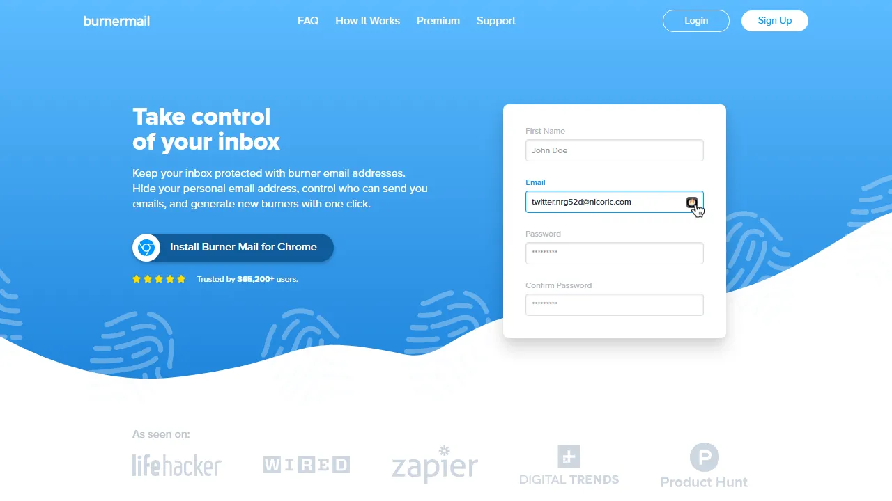tryninja.io - Support The Temporary Email Service screenshot