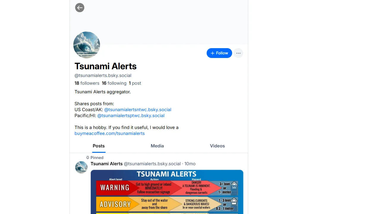 Tsunami Alerts - Donation-Based Tsunami Alert System screenshot