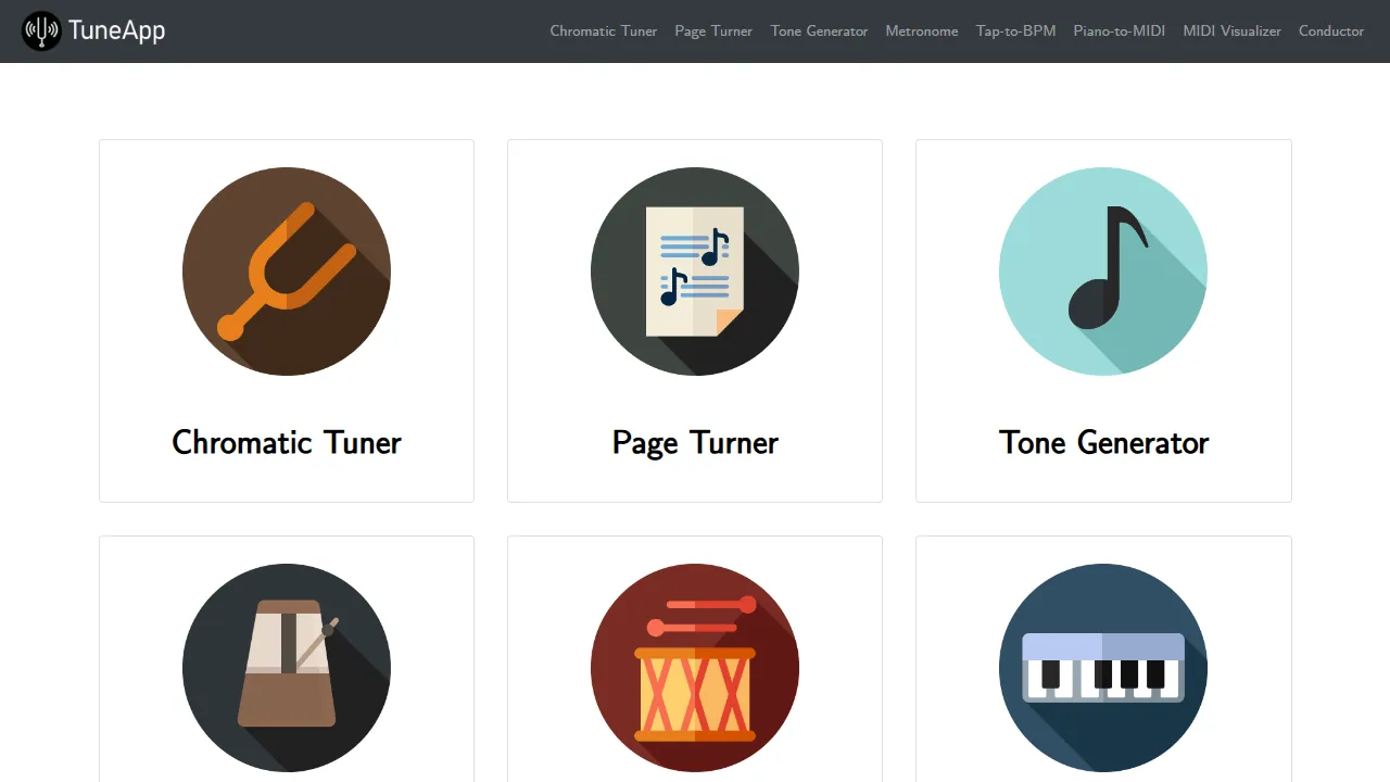 tuneapp.co - Free Online Guitar and Ukulele Tuner screenshot