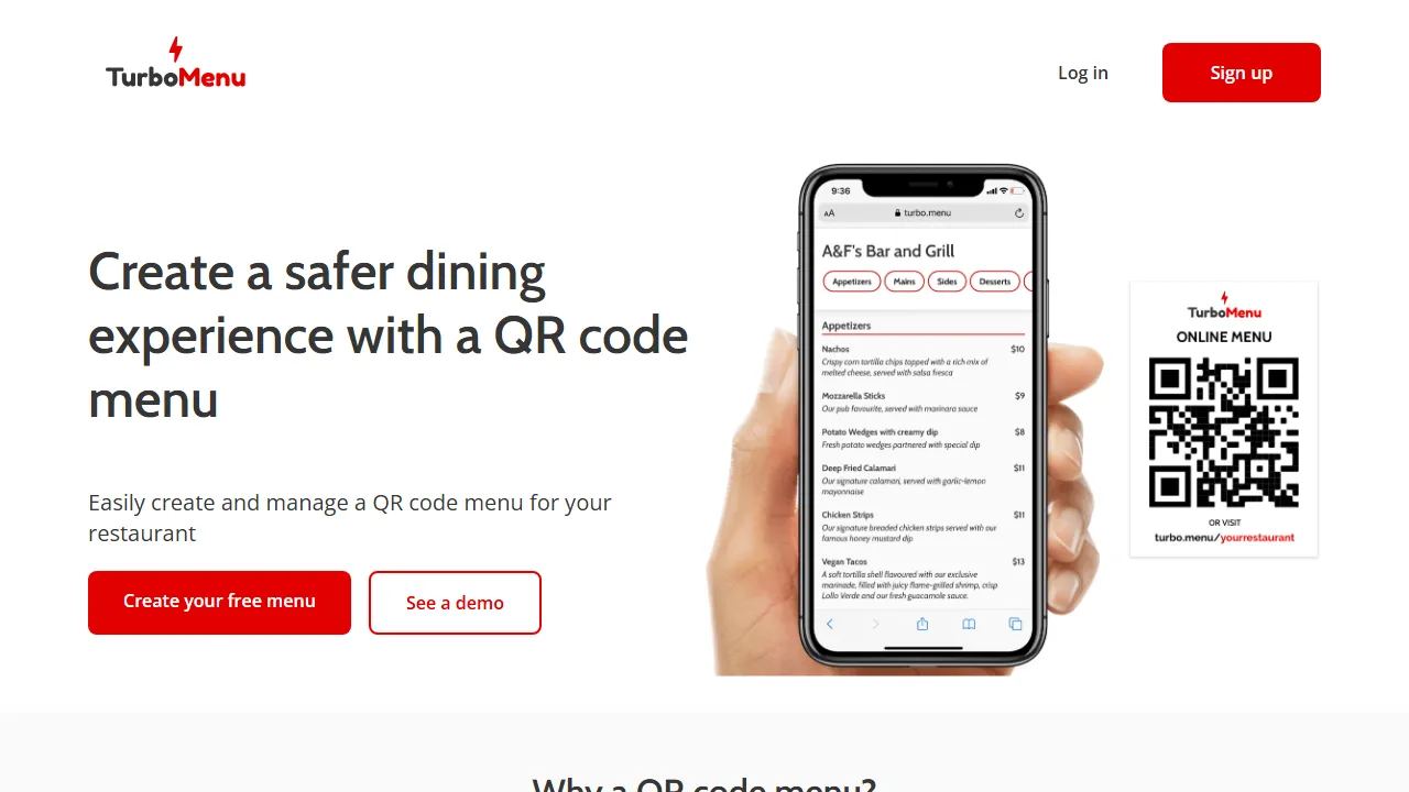 turbo.menu - Restaurant Menu Builder Online — Design Yours Now screenshot
