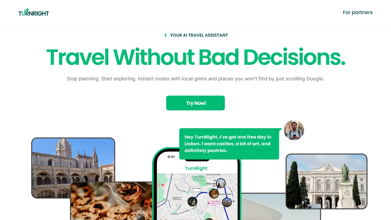 turnright.city - AI Pedestrian Navigation System screenshot