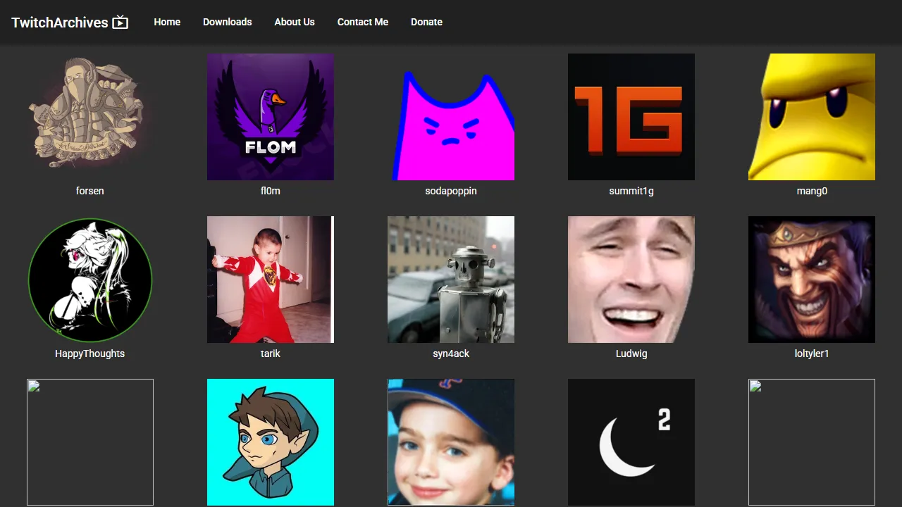 twitcharchives.com - Support the Developer With a Coffee screenshot