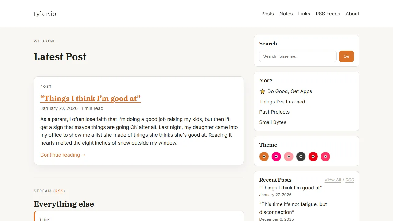 tyler.io - iOS App Development and Open Source screenshot