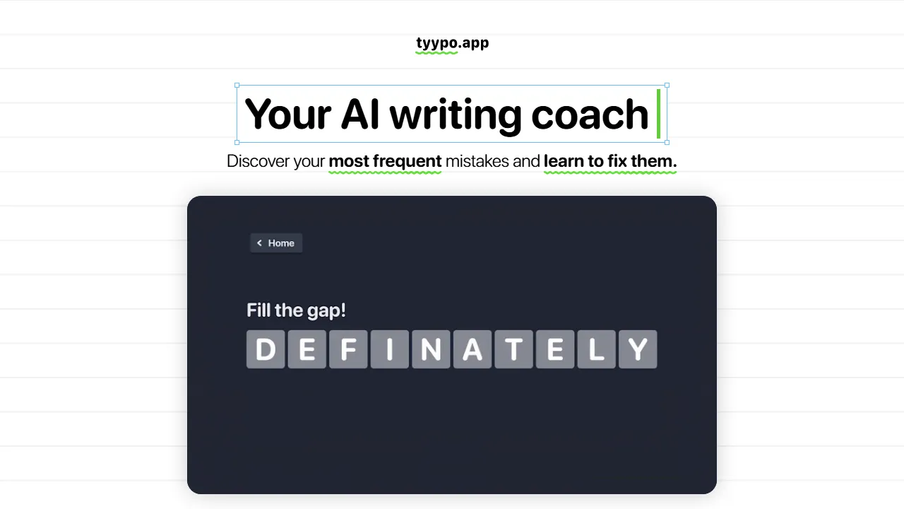 tyypo.app - Improve Your Writing Skills and Penmanship screenshot