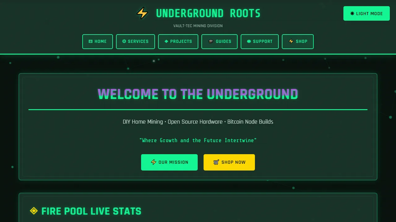 undergroundroots.ca - Open Source VPN Service for Bitaxe Community screenshot