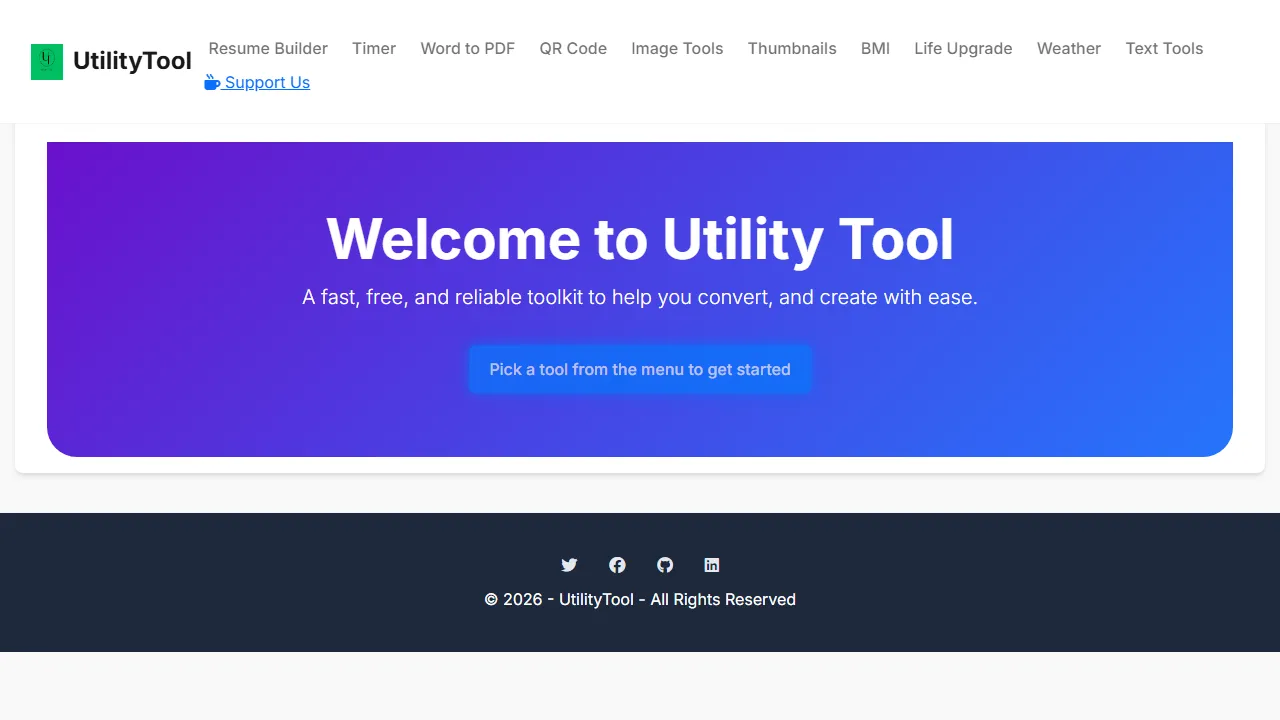 utilitytool.co.za - Free and Easy Online Utility Tools screenshot