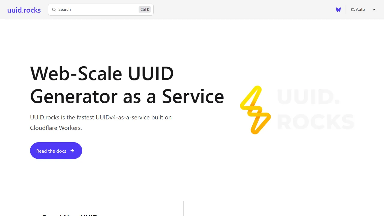uuid.rocks - UUID Generator Get UUID Random UUID V4 screenshot