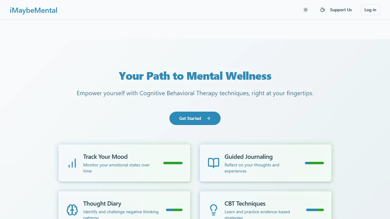 v0-mental-health-cbt-app-nu.vercel.app - Top Mental Health Wellness Application For You screenshot