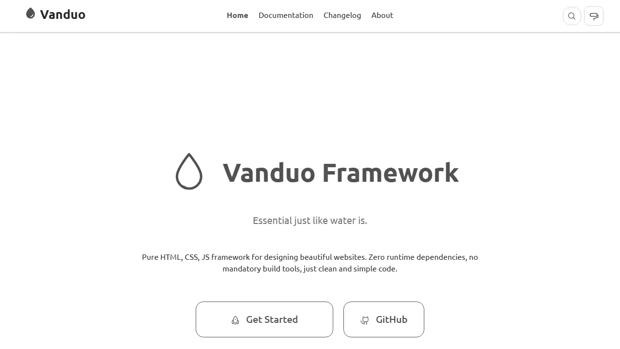 vanduo.dev - Python Web Application Framework: Lightweight and Secure screenshot